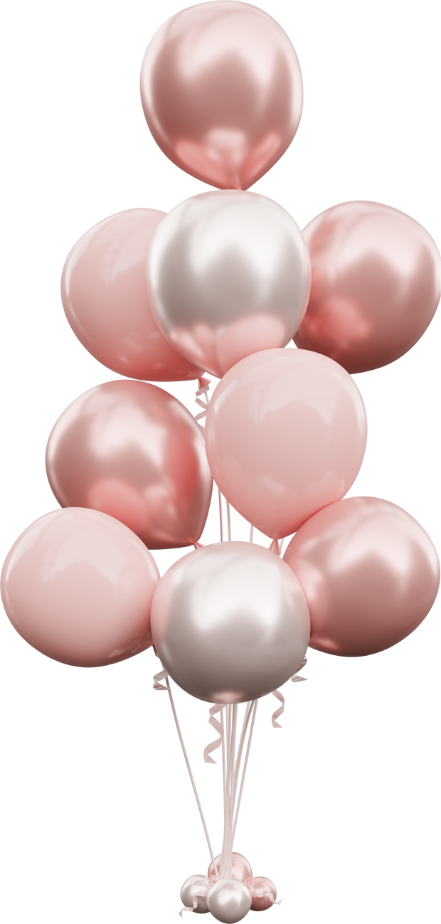 Metallic Pink Balloons